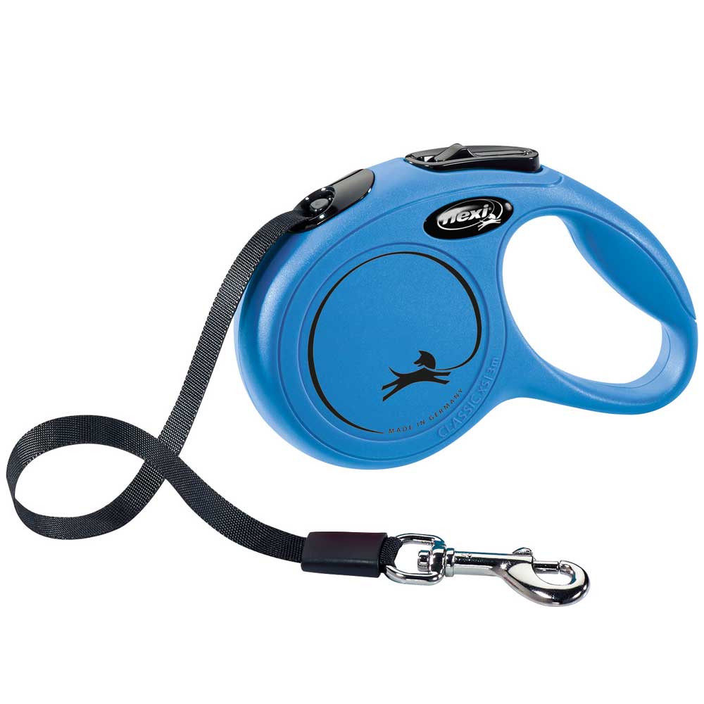 Bild 1 von FLEXI Rollleine New CLASSIC Gurt - 3m, bis 12kg  / (Variante) Blau
