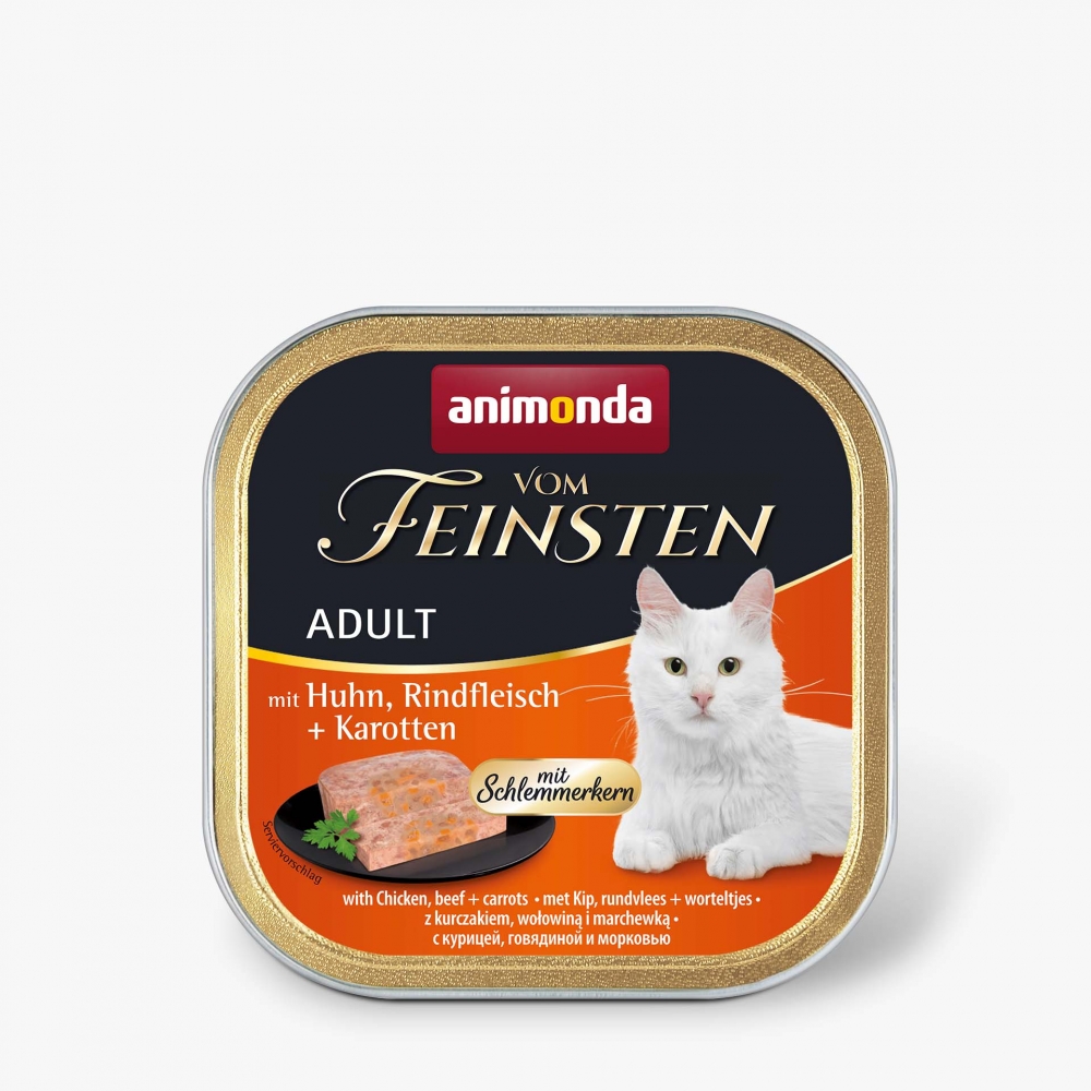 Bild 1 von Animonda vom Feinsten mit Schlemmerkern mit Huhn, Rindfleisch & Karotten 100g