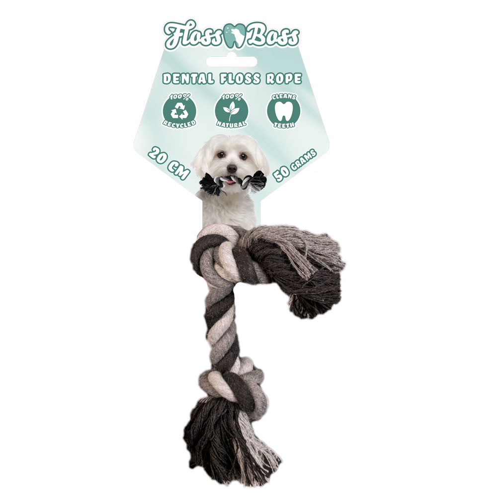 Bild 1 von Floss Boss Dental Rope Baumwollseil mit 2 Knoten  / (Variante) 20 cm
