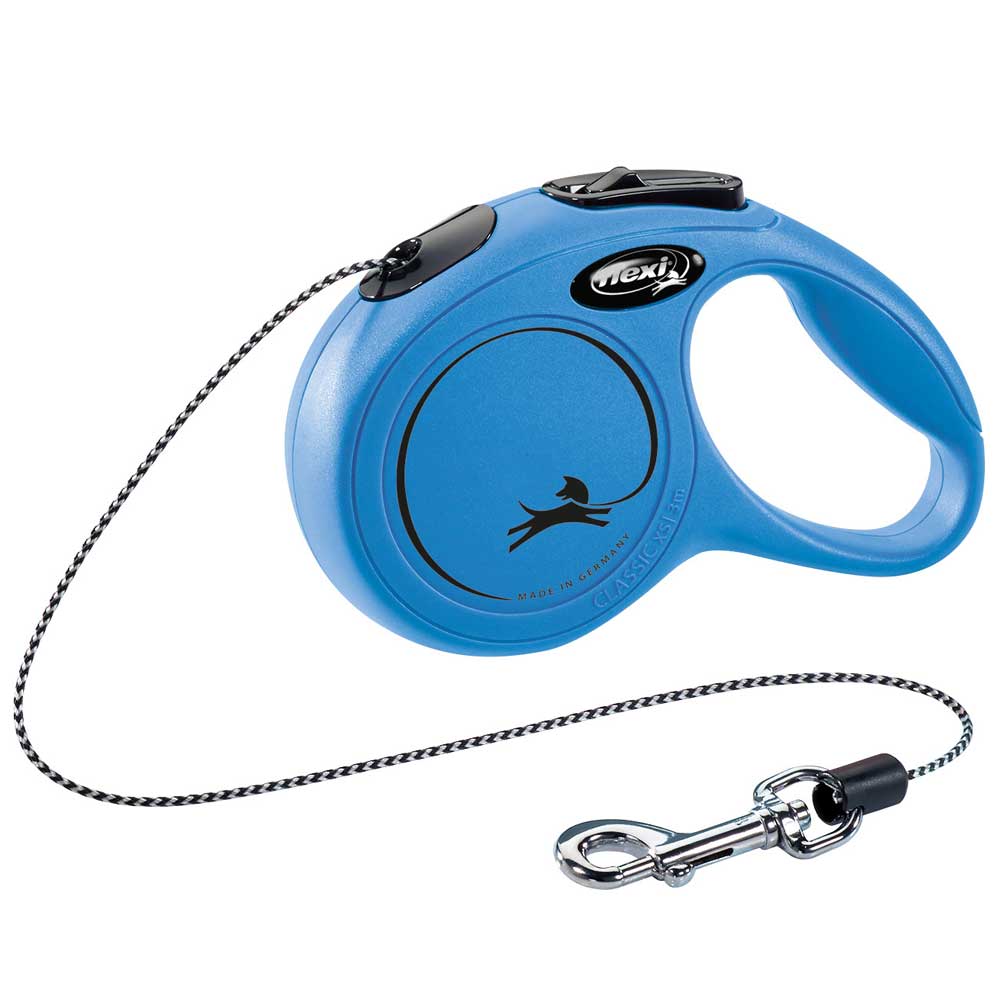 Bild 1 von FLEXI Rollleine New CLASSIC Seil - 3m, bis 8kg  / (Variante) Blau