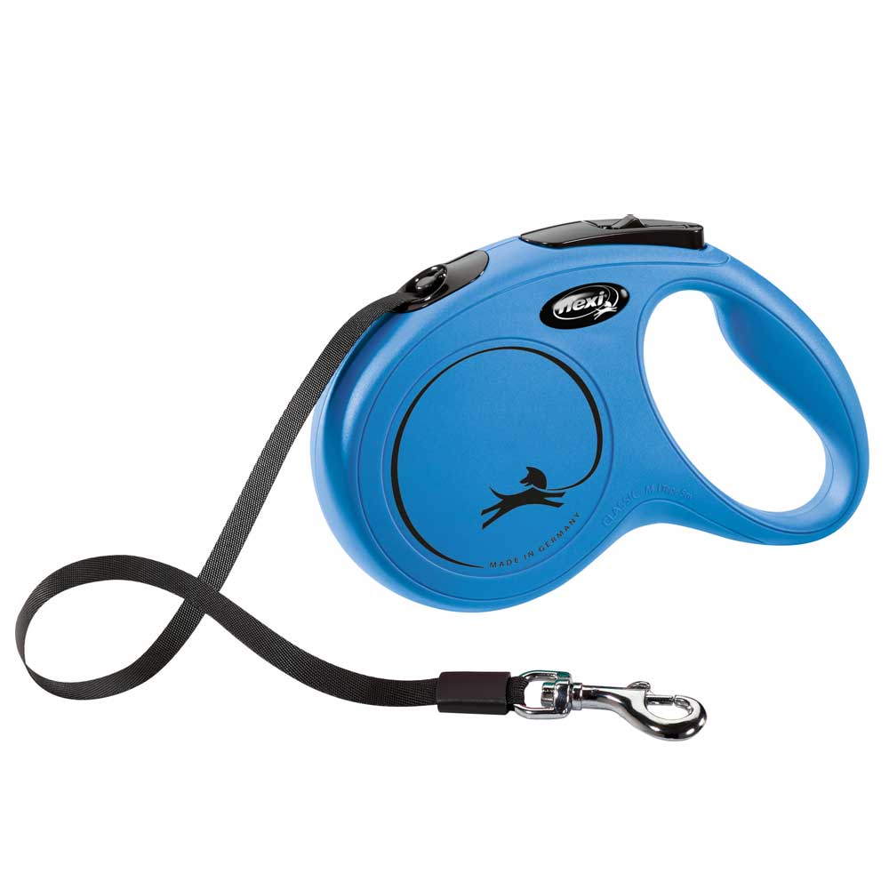 Bild 1 von FLEXI Rollleine New CLASSIC Gurt - 5m, bis 25kg  / (Variante) Blau