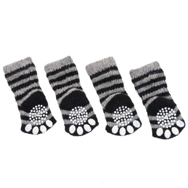 Bild 1 von Karlie Doggy Socks Hundesocken 4er Set - Schwarz/Grau  / (Variante) XS