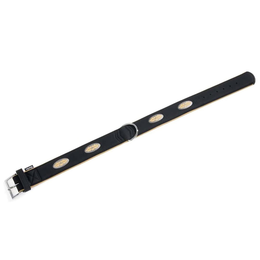 Bild 1 von Karlie Art Buffalo Oak Halsband - Schwarz/Beige  / (Variante) 65cm / 40mm