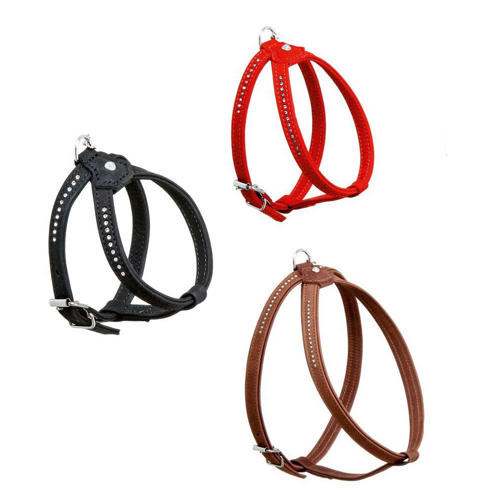 Bild 1 von Karlie Buffalo Strass Geschirr - Rot  / (Variante) 12 mm / 35-42 cm