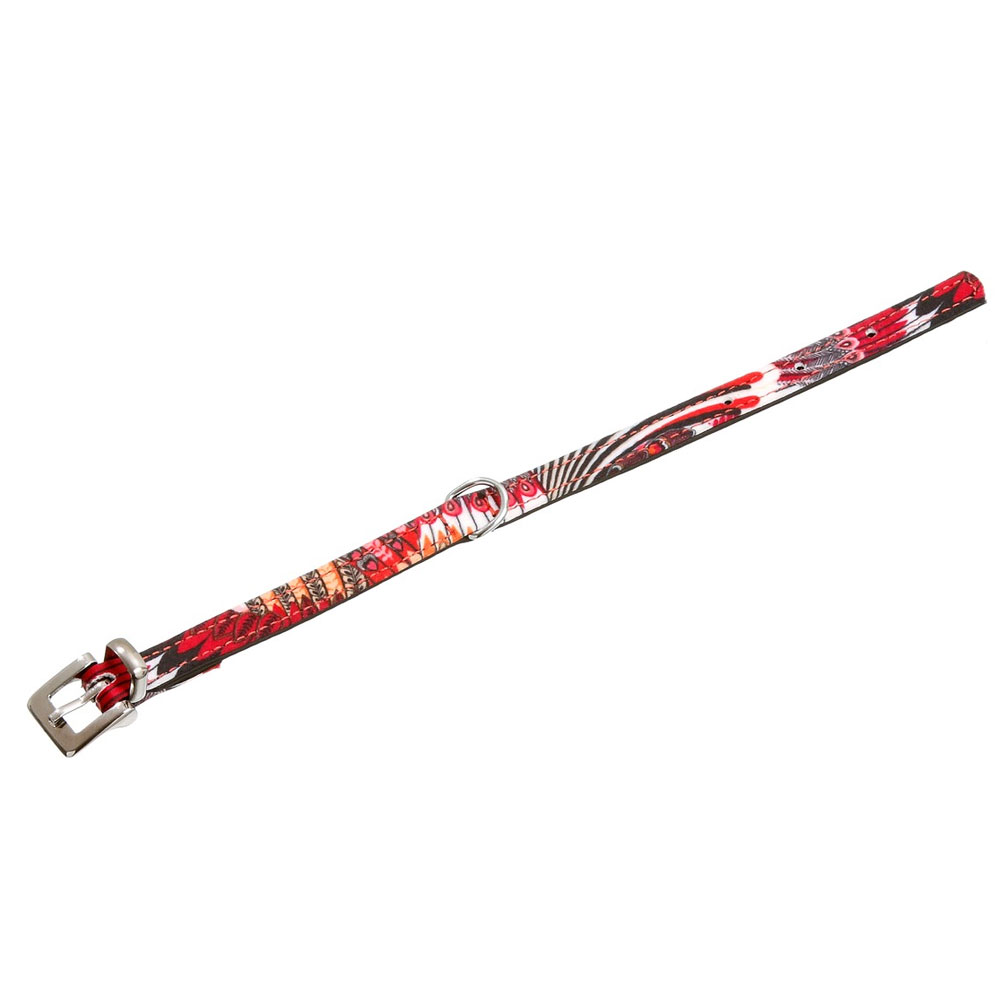 Bild 1 von Karlie Halsband Peacock - rot/schwarz  / (Variante) 24 cm / 10 mm