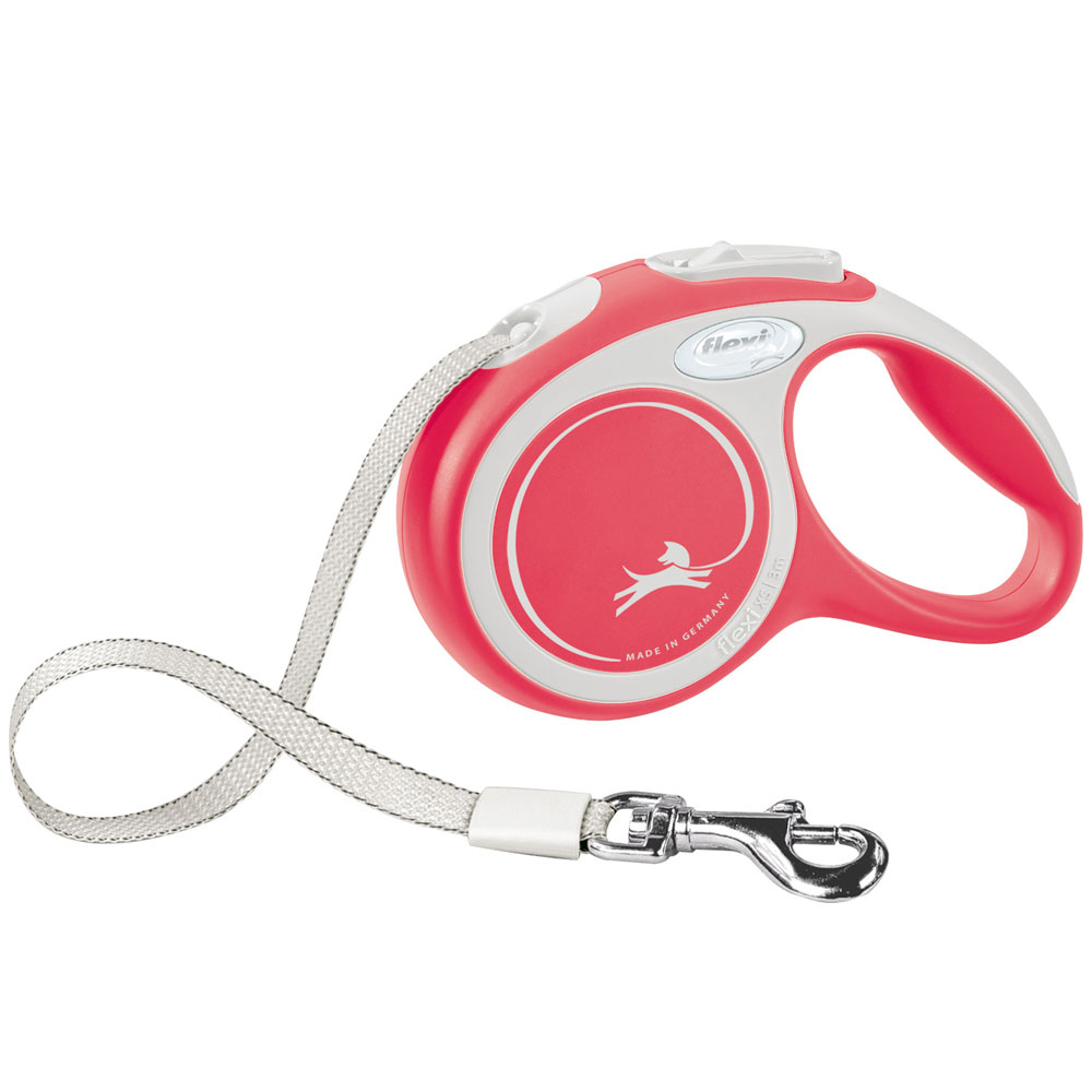 Bild 1 von FLEXI Rollleine New COMFORT Gurt - 3m, bis 12kg  / (Variante) rot