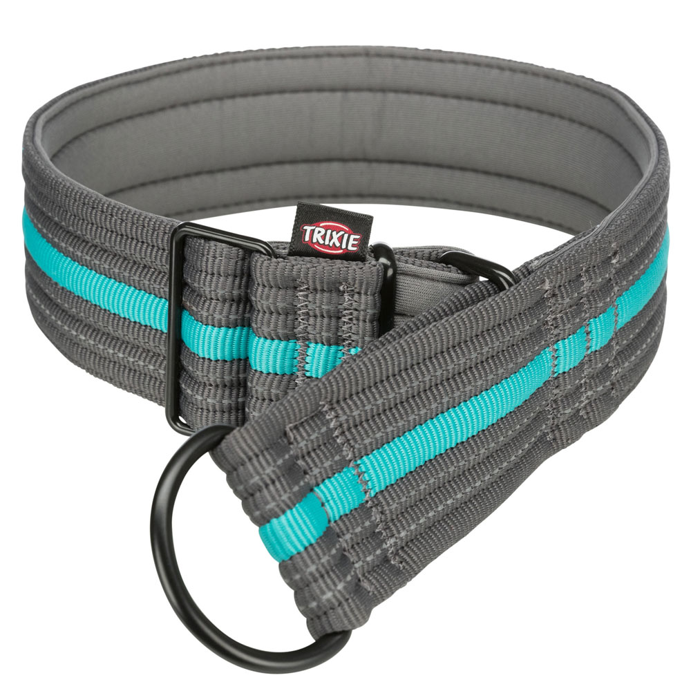 Bild 1 von Trixie Fusion Zug-Stopp-Halsband, extra breit - grafit/ozean  / (Variante) 38-48 cm/45 mm