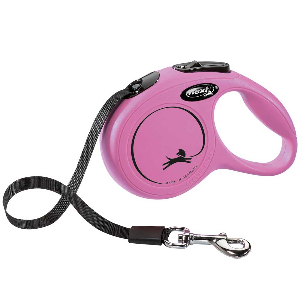 Bild 1 von FLEXI Rollleine New CLASSIC Gurt - 3m, bis 12kg  / (Variante) Pink