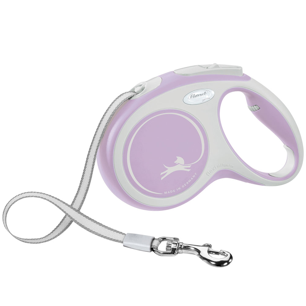 Bild 1 von FLEXI Rollleine New COMFORT Gurt - 5m, bis 25kg  / (Variante) rosa