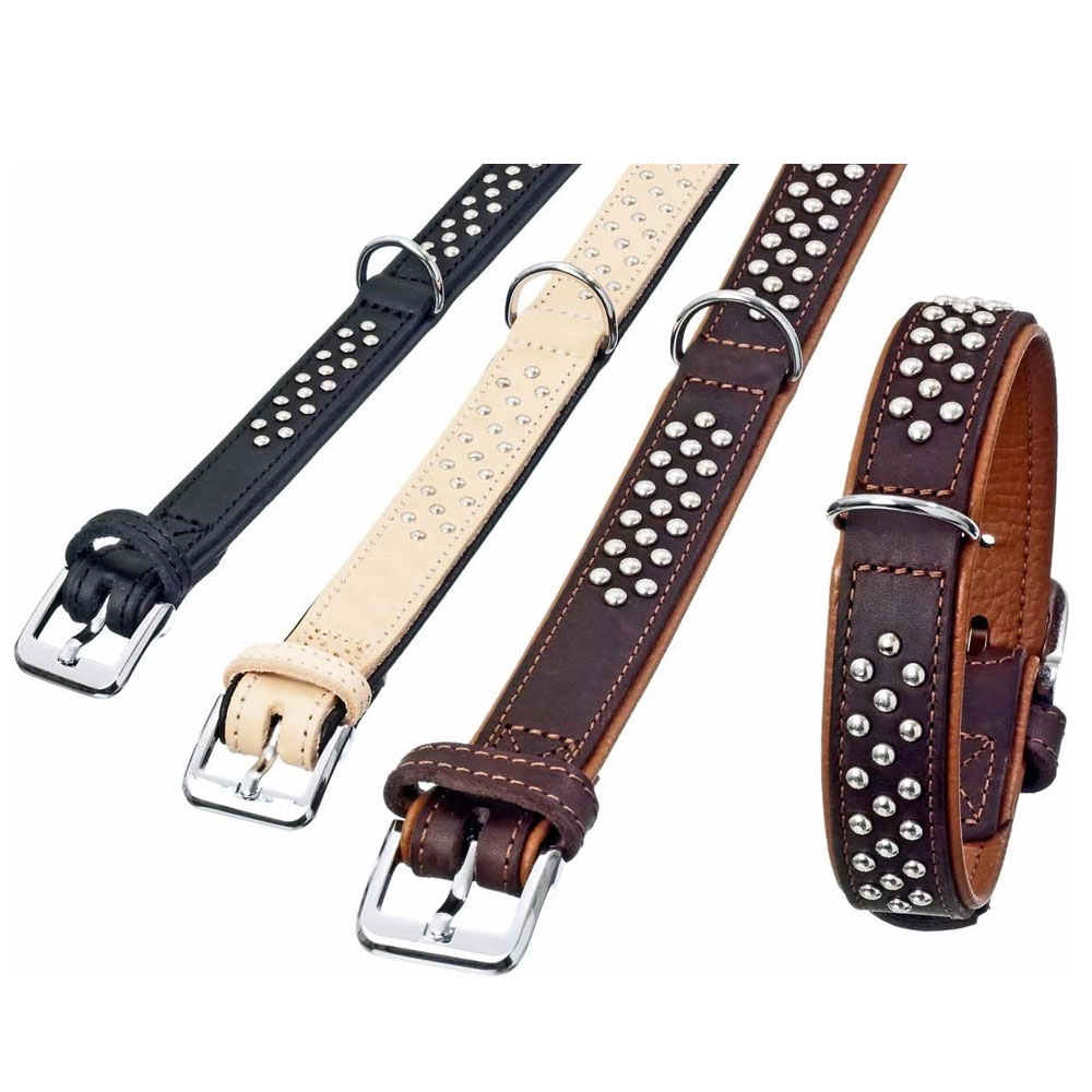 Bild 1 von Karlie Rondo Halsband unterlegt mit Rundkopfnieten - Schwarz  / (Variante) 35mm/57cm