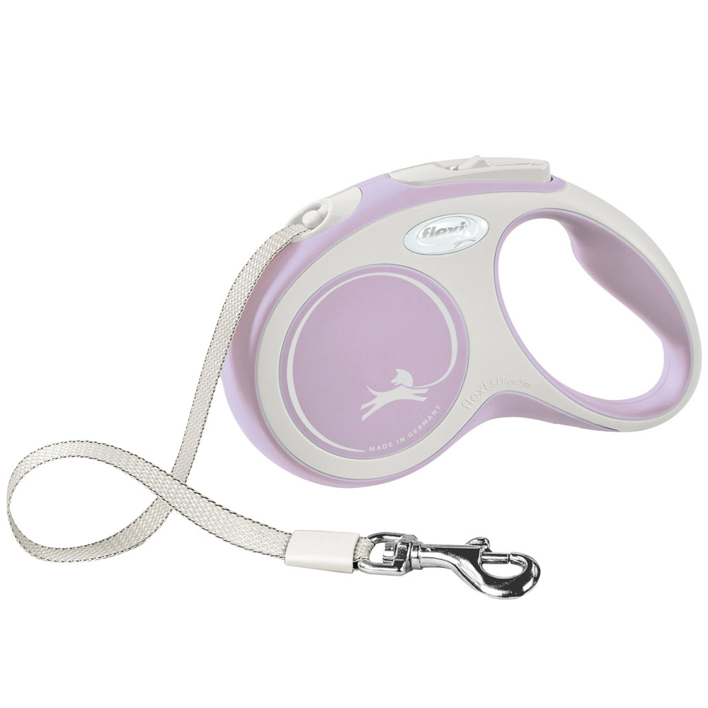 Bild 1 von FLEXI Rollleine New COMFORT Gurt - 5m, bis 15kg  / (Variante) rosa