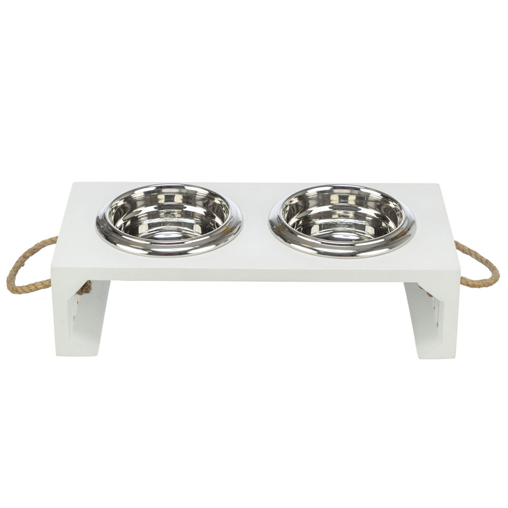 Bild 1 von Trixie BE NORDIC Napf-Set, MDF/Edelstahl  / (Variante) 2 × 0,9 l