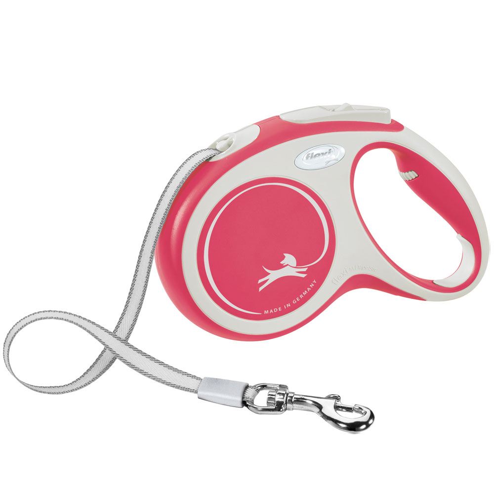 Bild 1 von FLEXI Rollleine New COMFORT Gurt - 5m, bis 25kg  / (Variante) rot