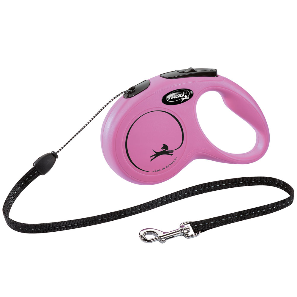 Bild 1 von FLEXI Rollleine New CLASSIC Seil - 5m, bis 12kg  / (Variante) Pink