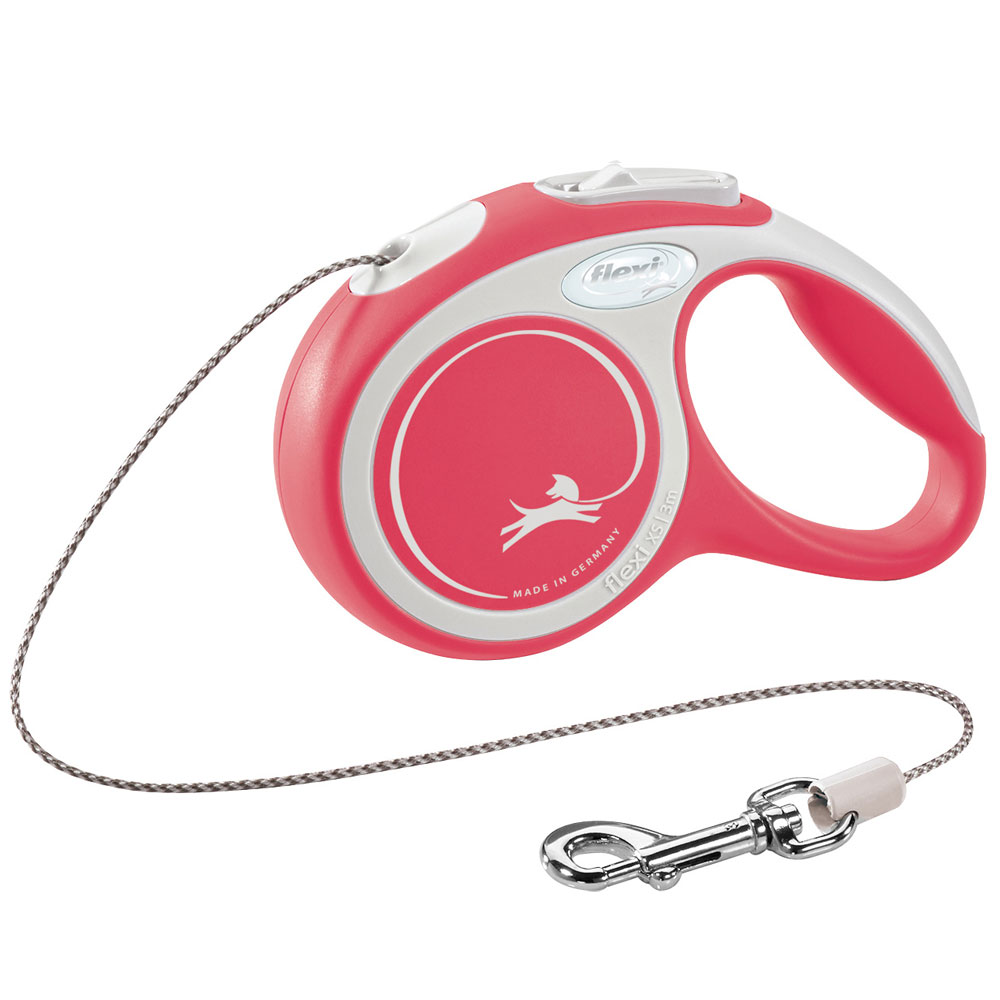 Bild 1 von FLEXI Rollleine New COMFORT Seil - 3m, bis 8kg  / (Variante) rot