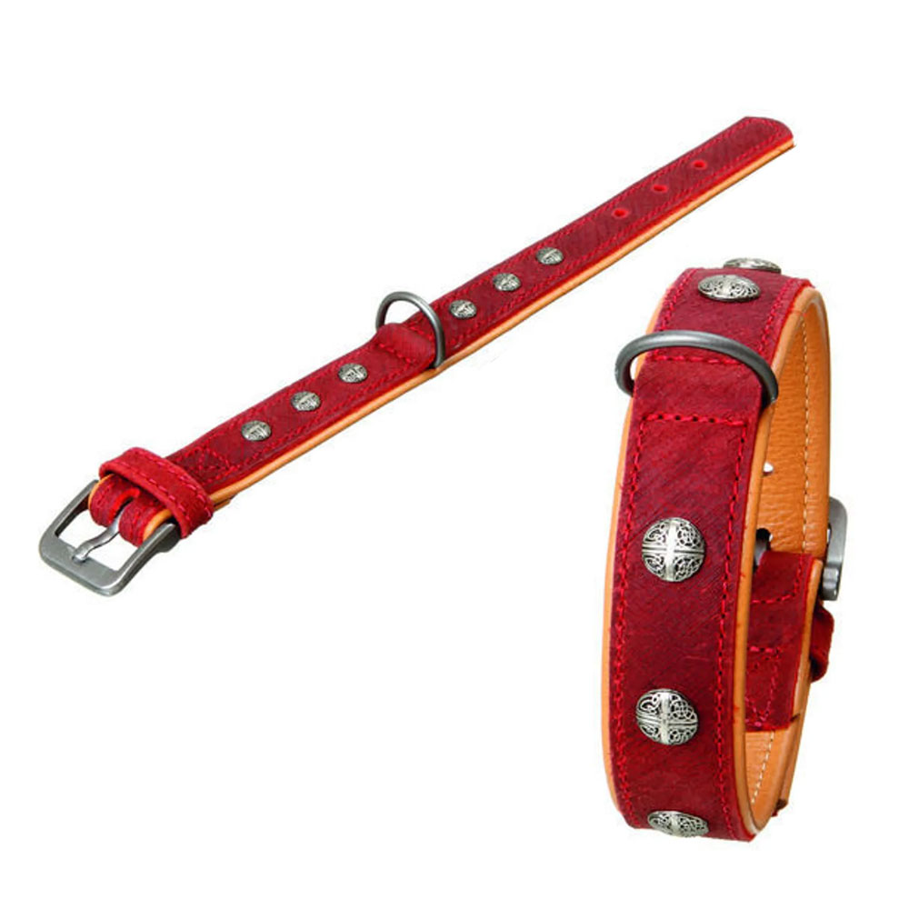 Bild 1 von Karlie BUFFALO ORIENTAL Halsband - Dunkelrot/Natur  / (Variante) 30 mm / 40 cm