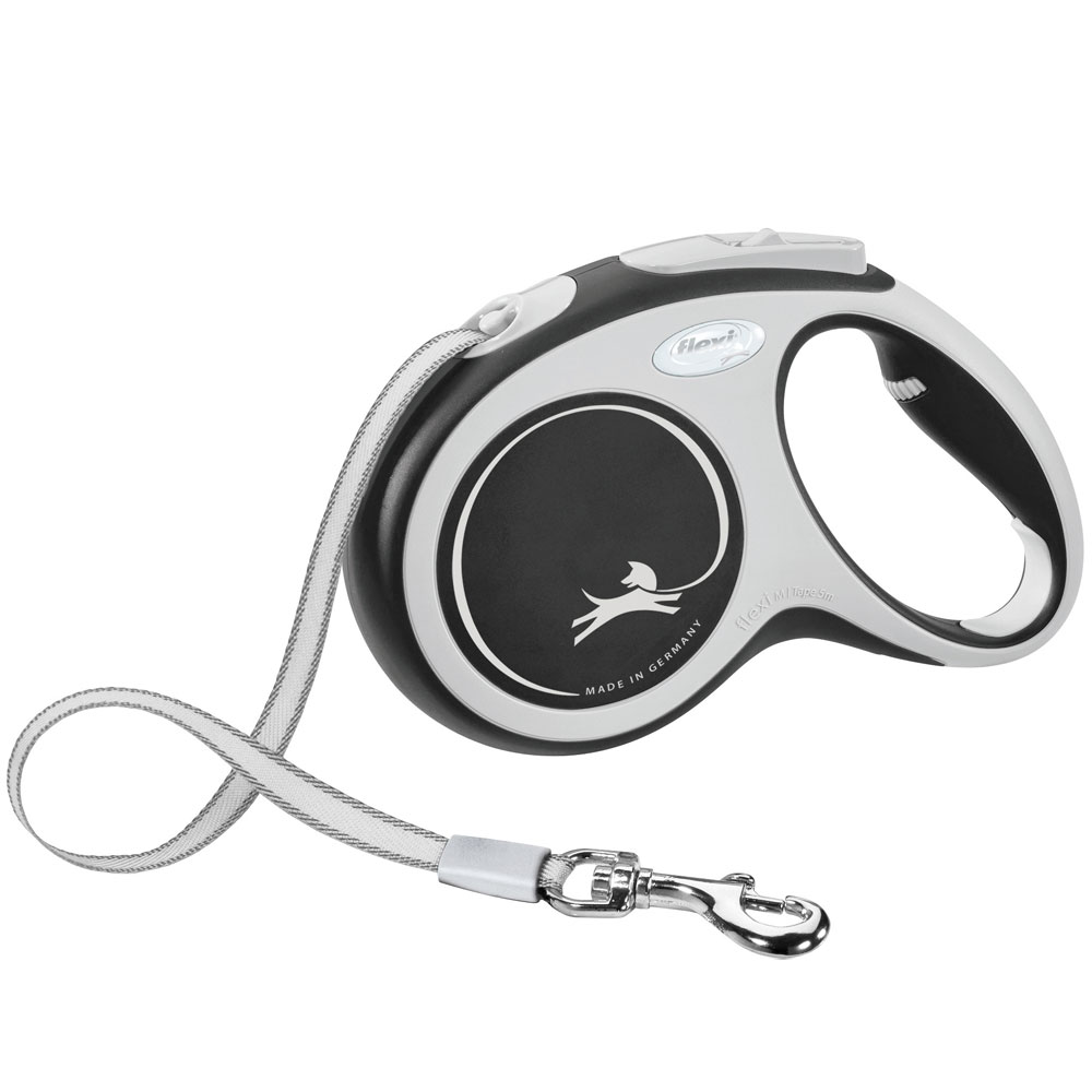 Bild 1 von FLEXI Rollleine New COMFORT Gurt - 5m, bis 25kg  / (Variante) schwarz