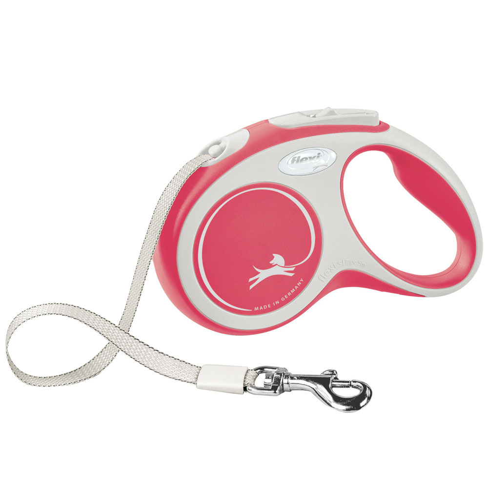 Bild 1 von FLEXI Rollleine New COMFORT Gurt - 5m, bis 15kg  / (Variante) rot