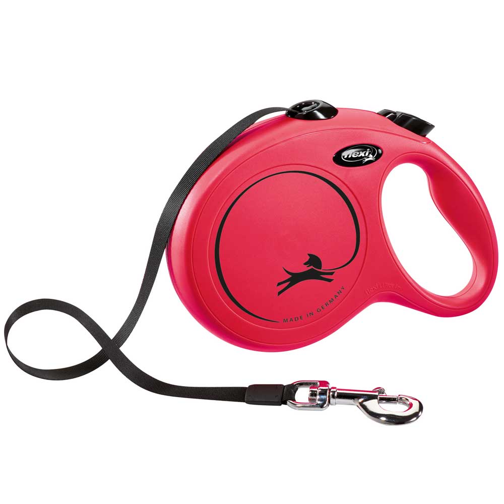 Bild 1 von FLEXI Rollleine New CLASSIC Gurt - 8m, bis 50kg  / (Variante) Rot