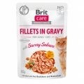 Brit Care Cat PB Fillets in Gravy - Lachs 85g (85 g)