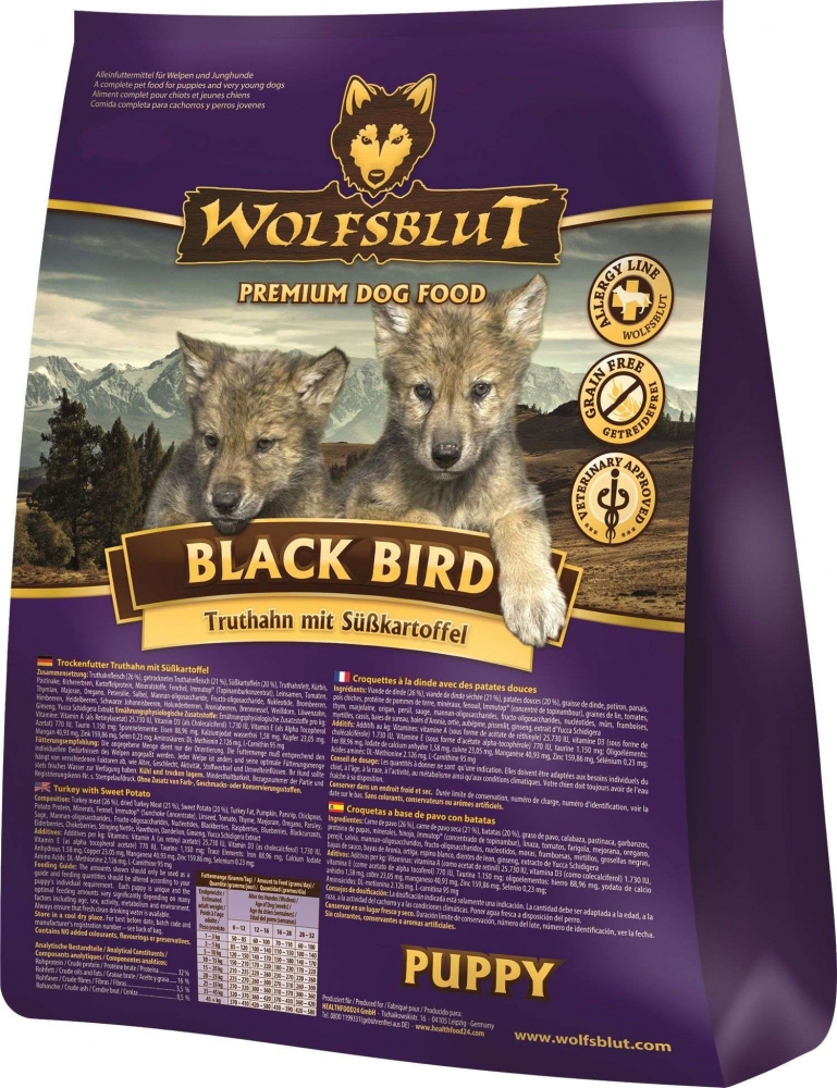 Bild 1 von Wolfsblut Black Bird Puppy  / (Variante) Wolfsblut Black Bird Puppy 12,5 kg